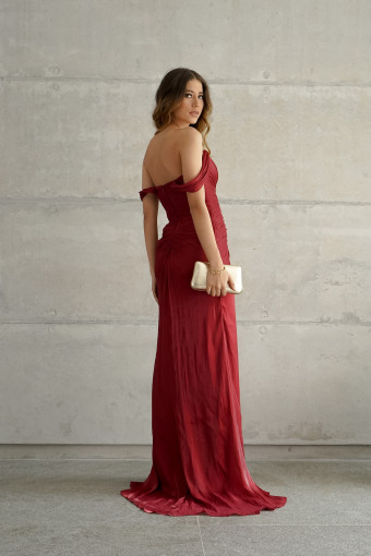 VESTIDO CARINA BURDEOS