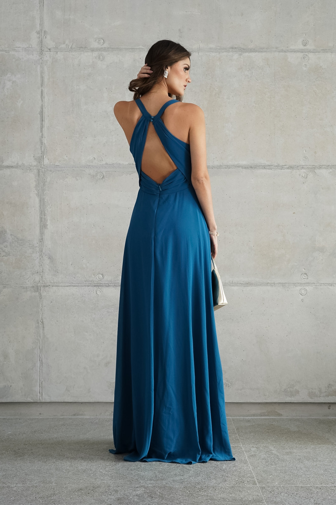 VESTIDO NURIA AZUL-TURQUESA