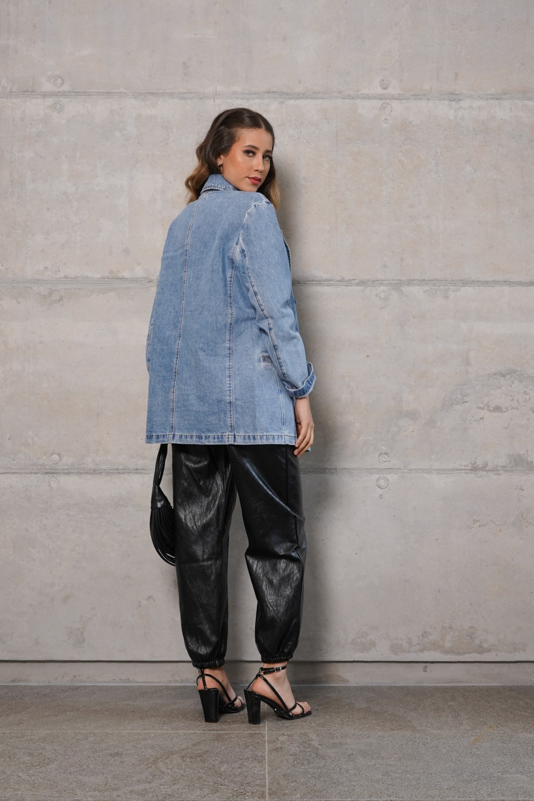 GABARDINA LISA AZUL VINTAGE