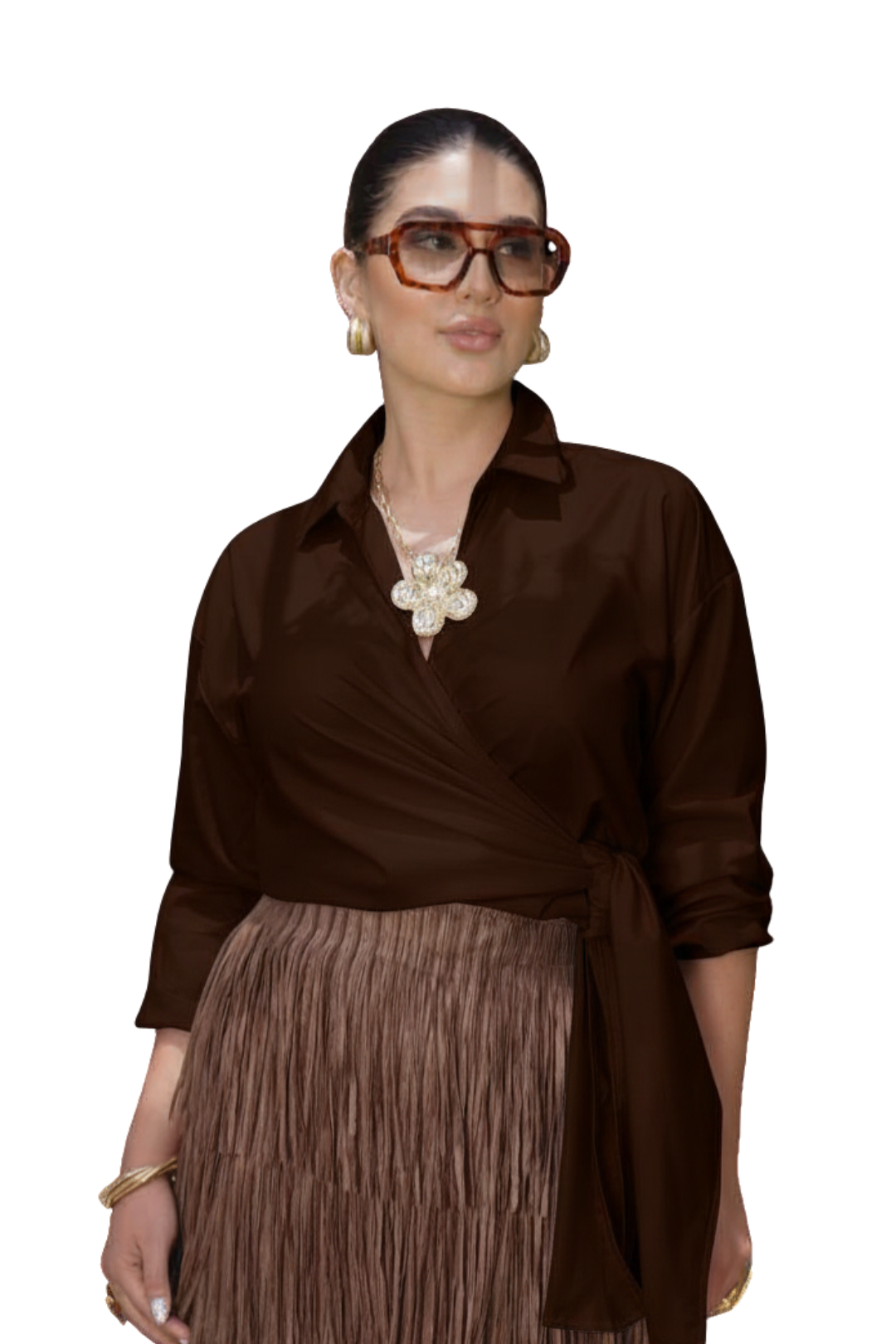 CAMISA ANA VICTORIA CAFE