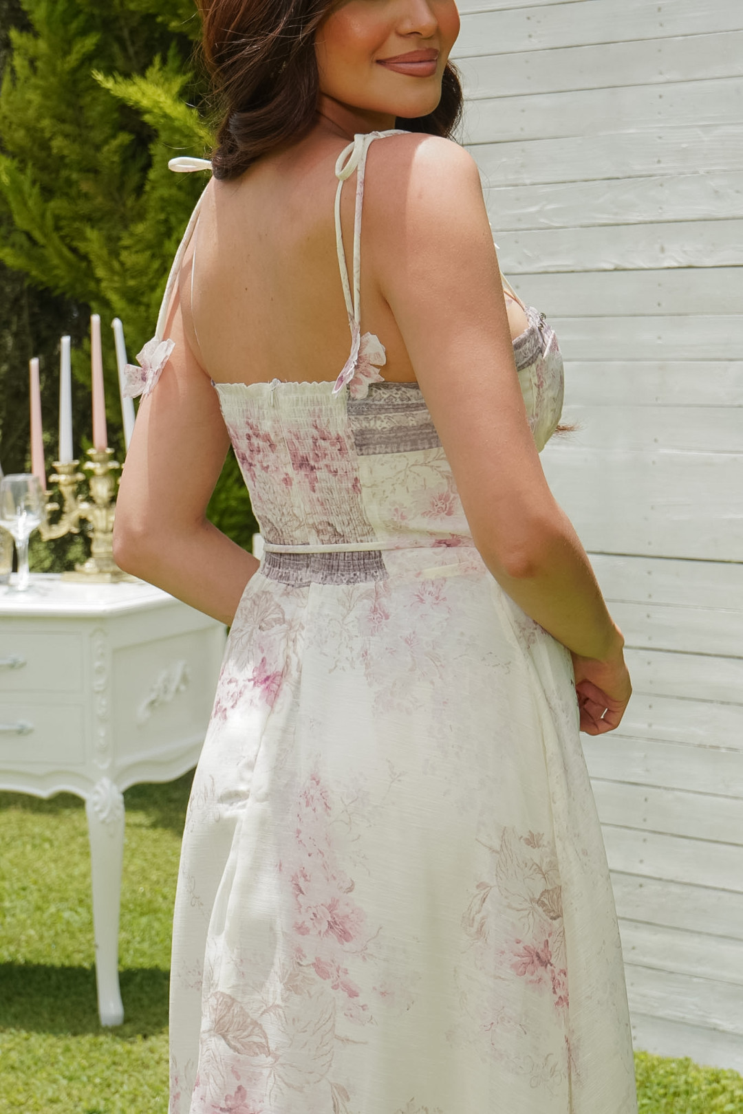 VESTIDO ERICA ROSADO/BEIGE