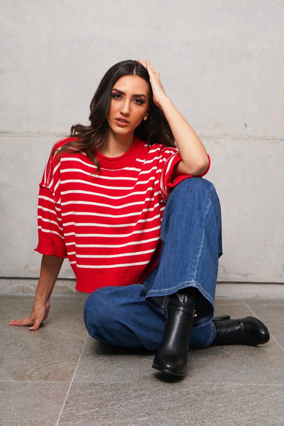 SACO SARA ROJO/BLANCO