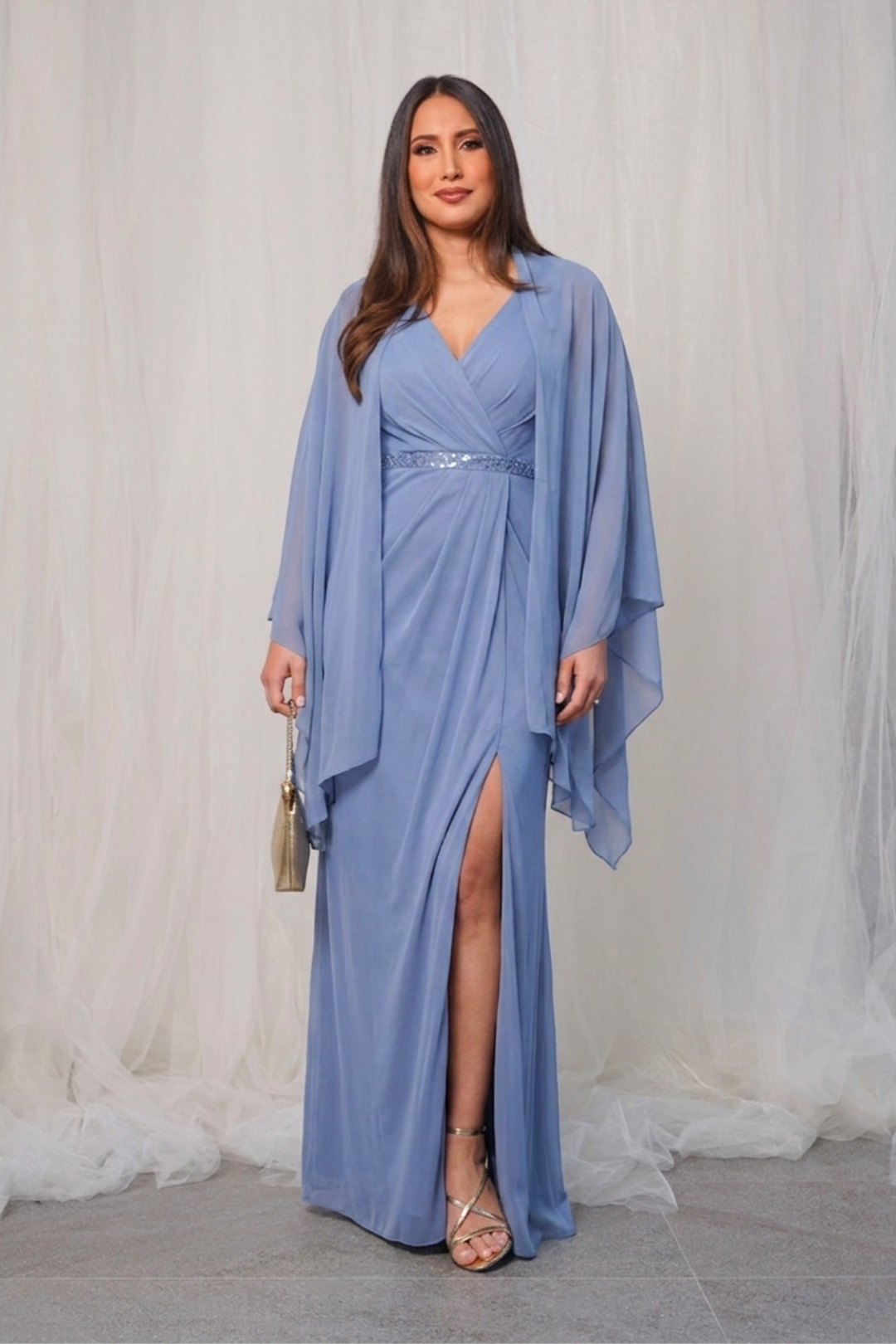 VESTIDO DE 2 PIEZAS CELESTE