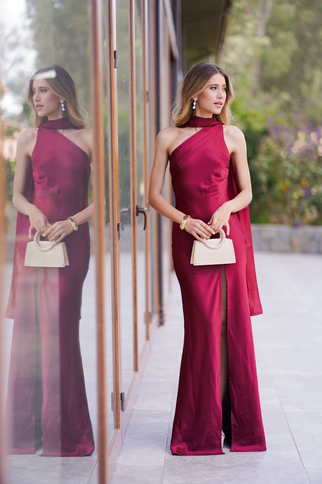 VESTIDO LUCIA ROJO-VINO