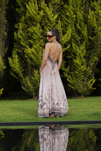 VESTIDO VENECIA MOCA