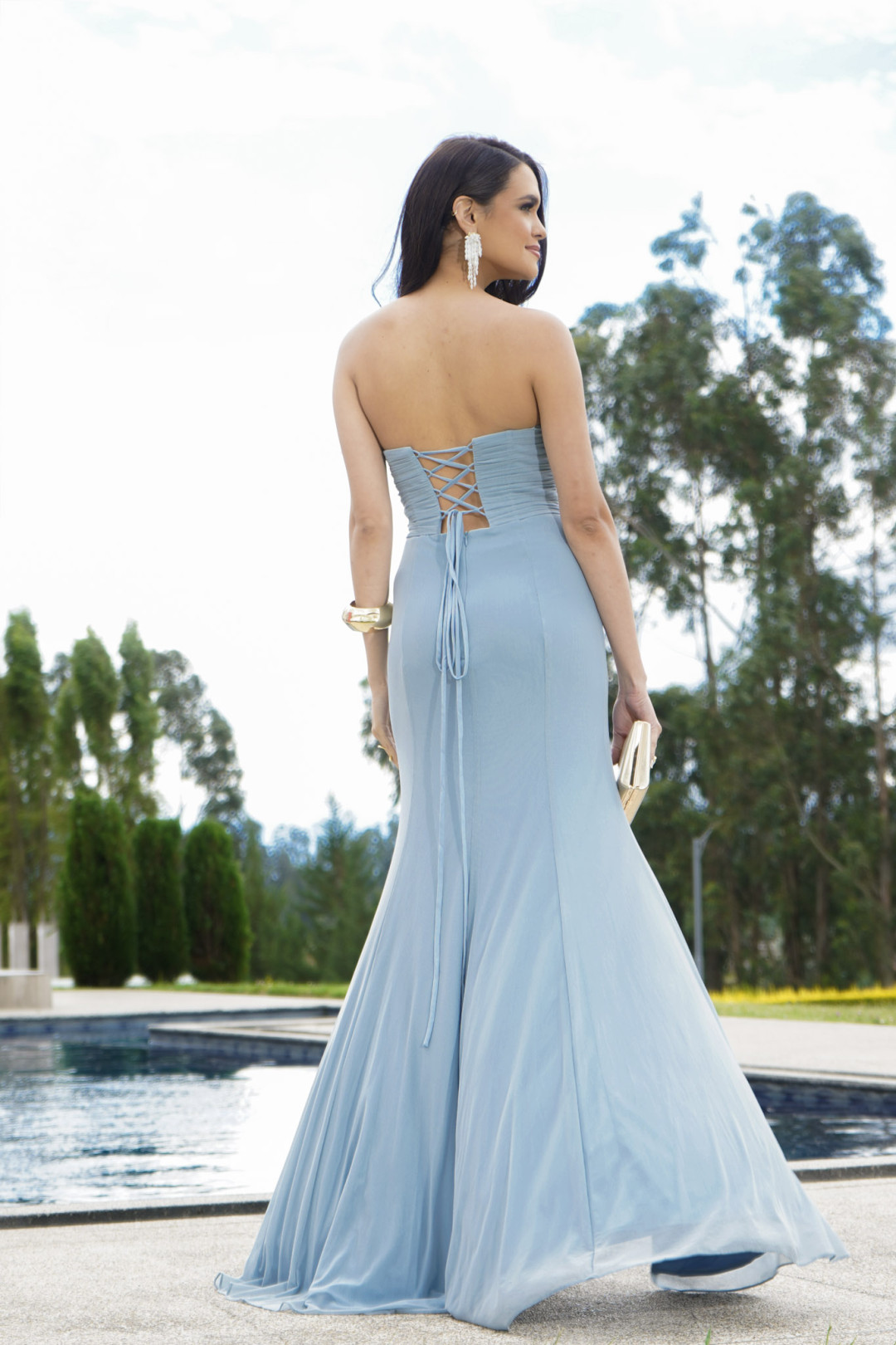 VESTIDO INES CELESTE