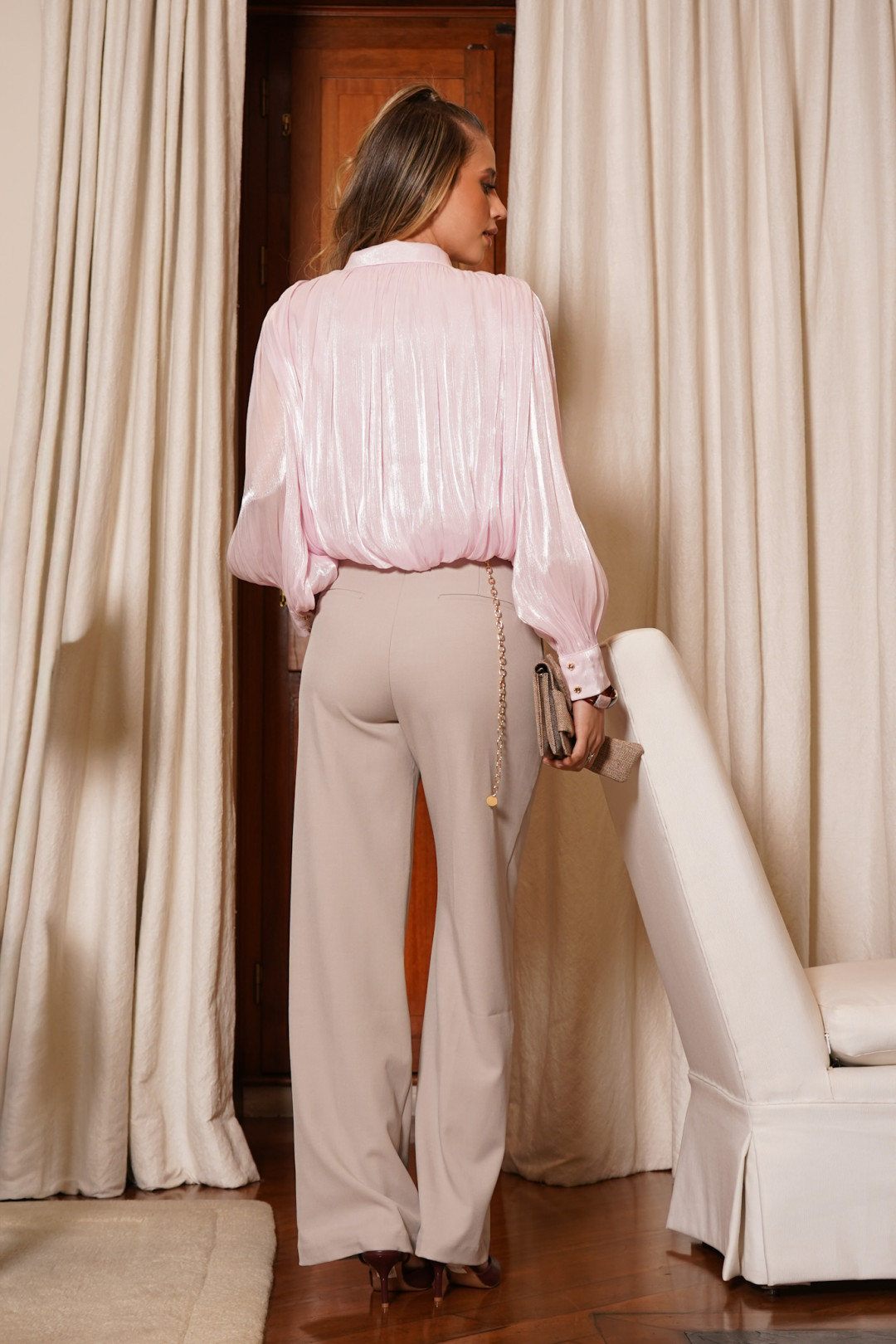 BLUSA CARMEN ROSADA