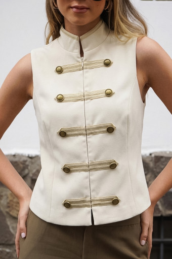 CHALECO MARIA EMILIA BEIGE