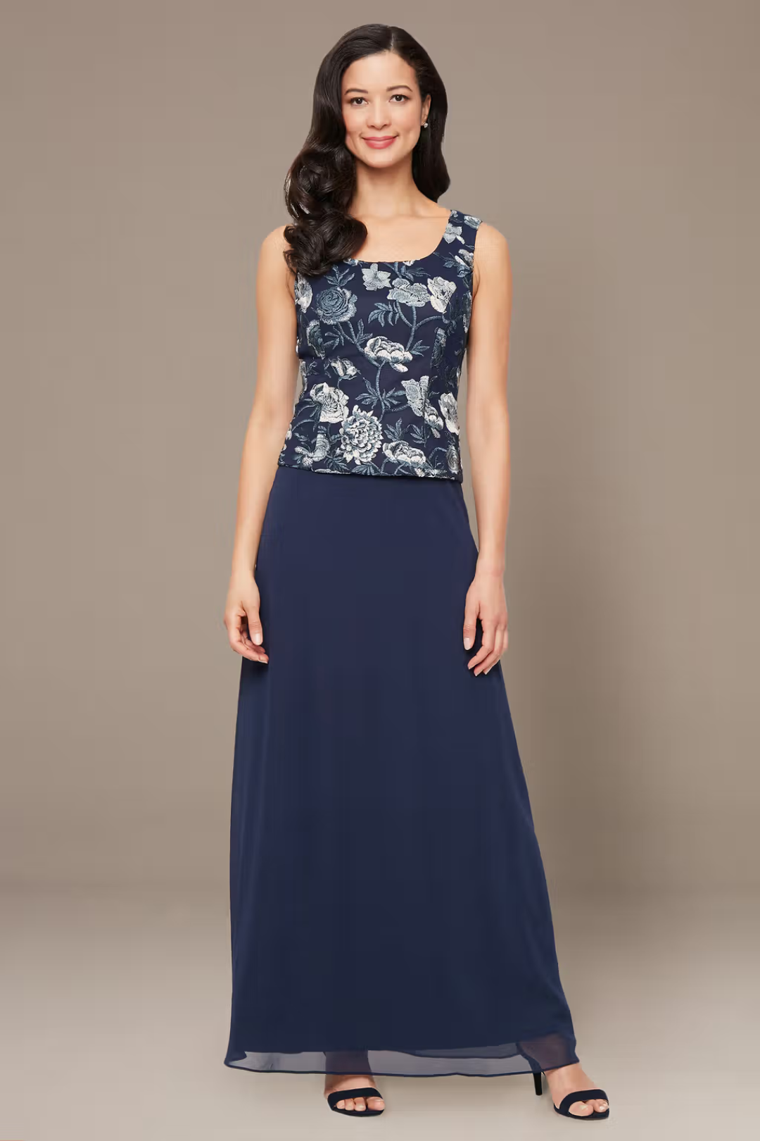 VESTIDO DE 2 PIEZAS AZUL FLOREADO