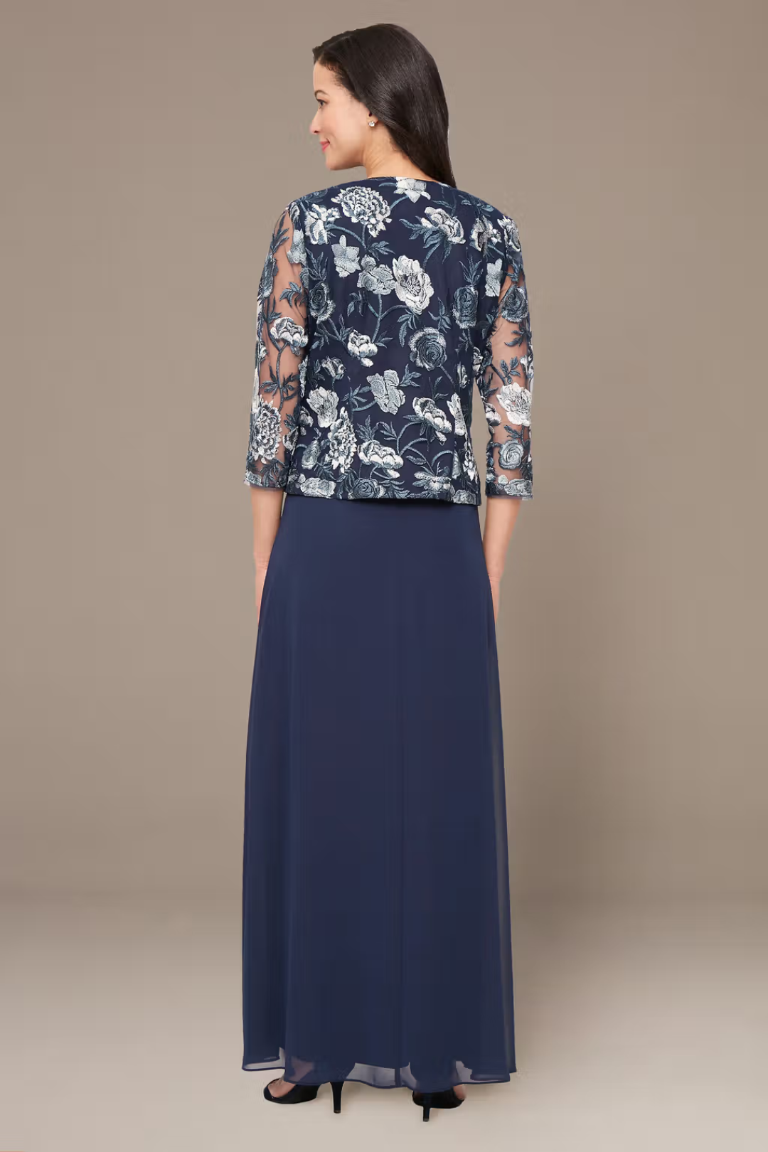VESTIDO DE 2 PIEZAS AZUL FLOREADO