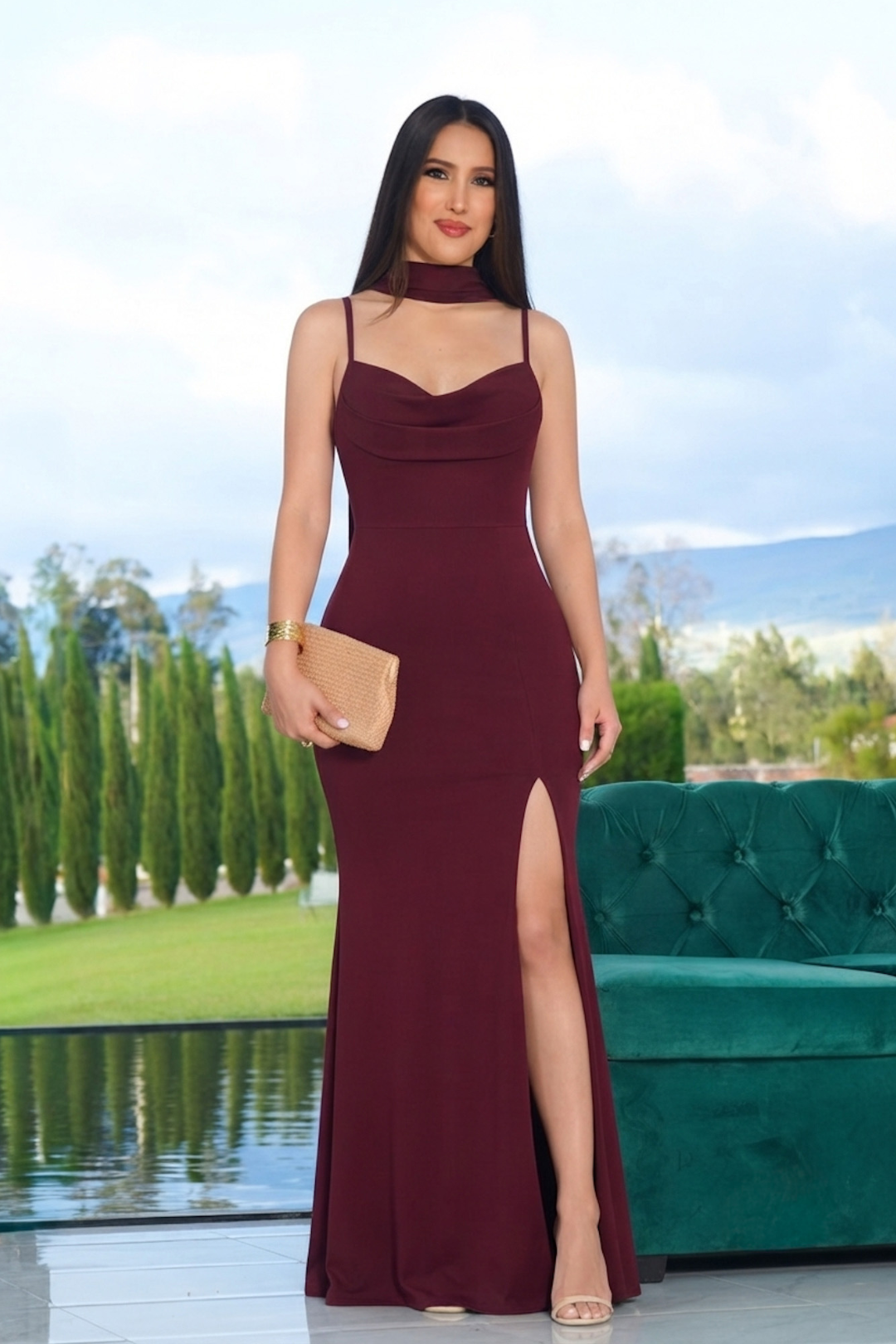 VESTIDO MARIA ALEGRIA VINO