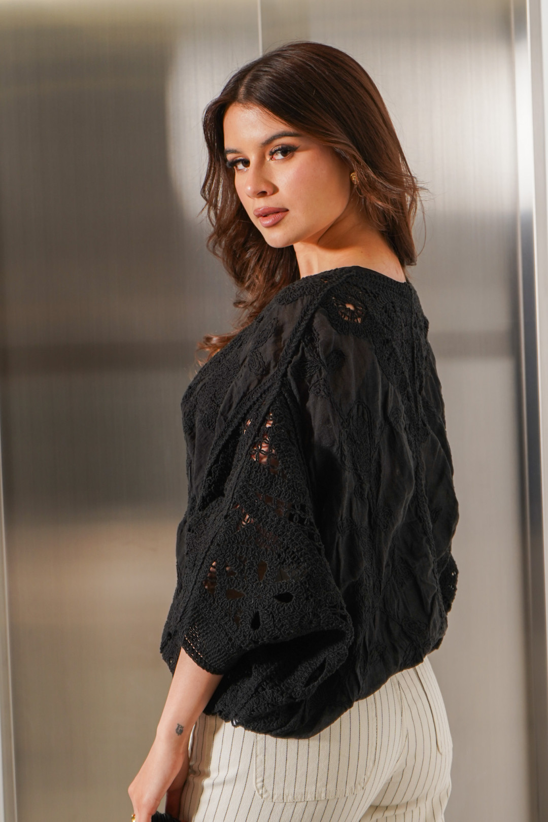 TOP-CARDIGAN ELISA NEGRO