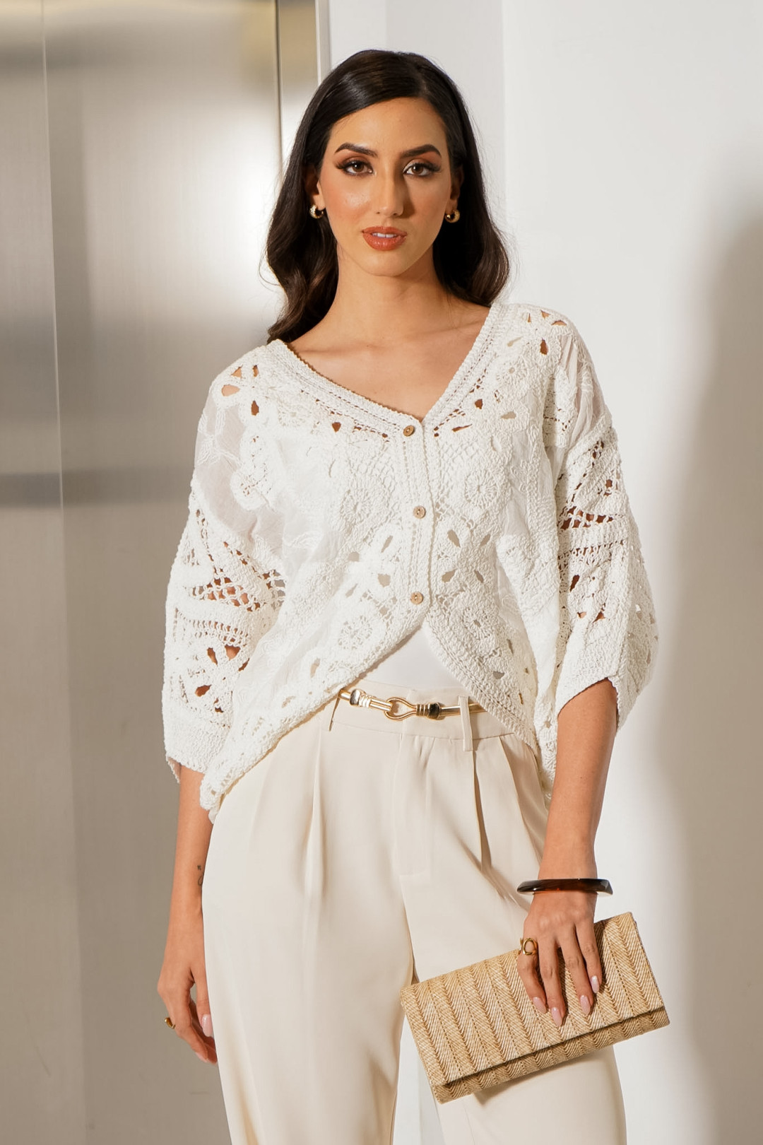 TOP-CARDIGAN ELISA BLANCO