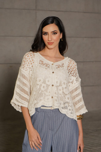 TOP-CARDIGAN BERENICE BEIGE