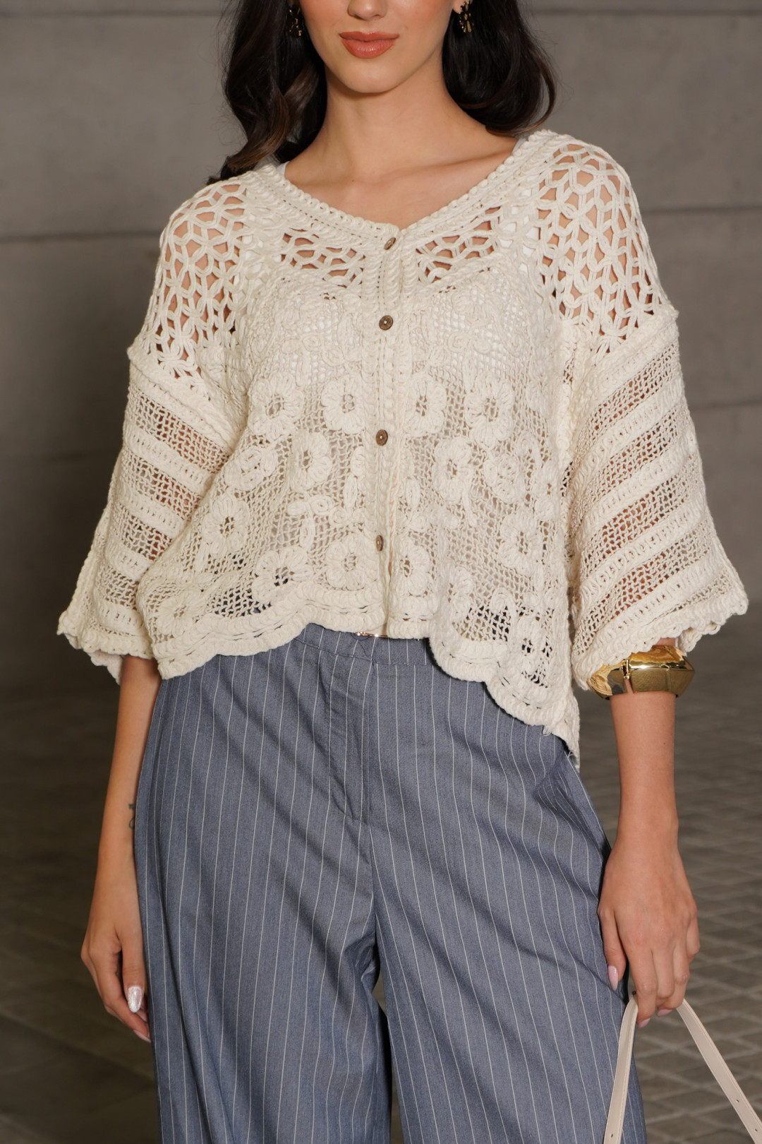 TOP-CARDIGAN BERENICE BEIGE