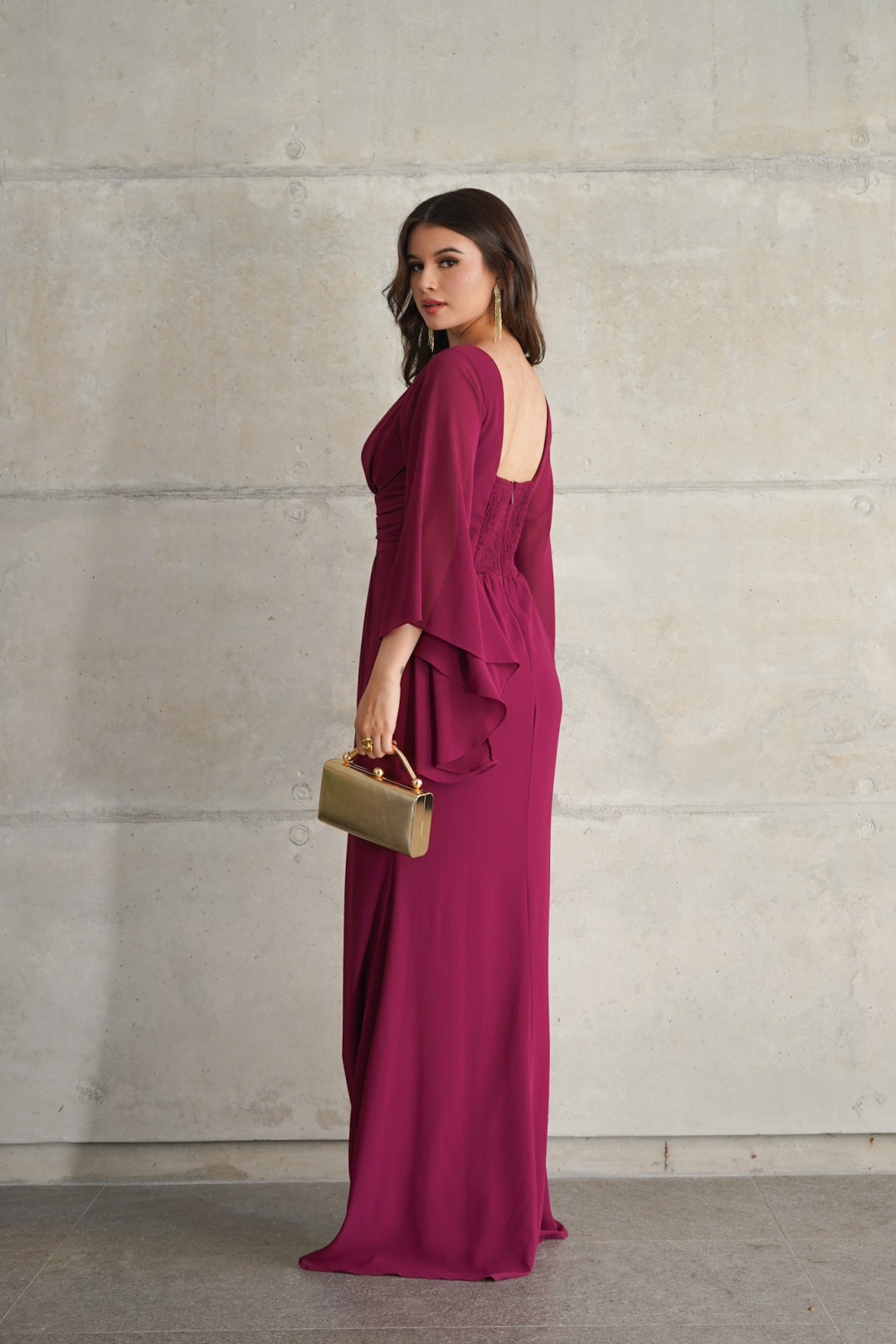 VESTIDO ALANIS VINO
