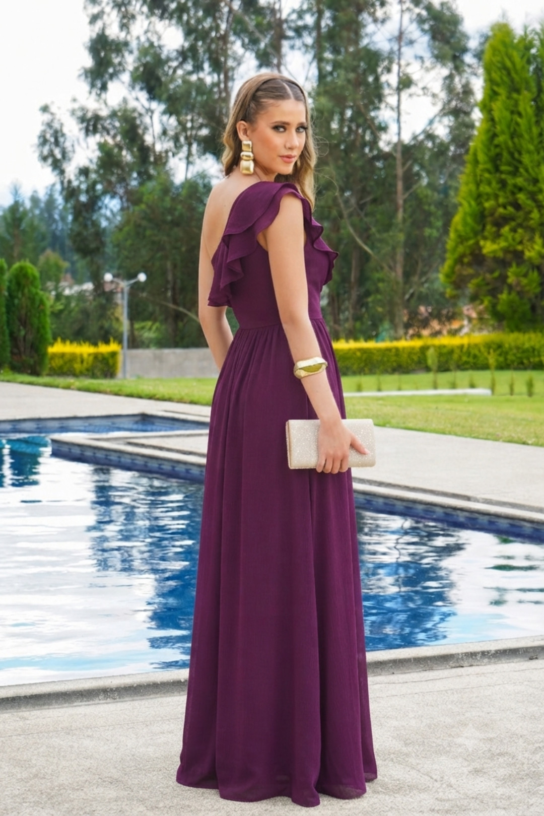 VESTIDO ANA CARINA UVA