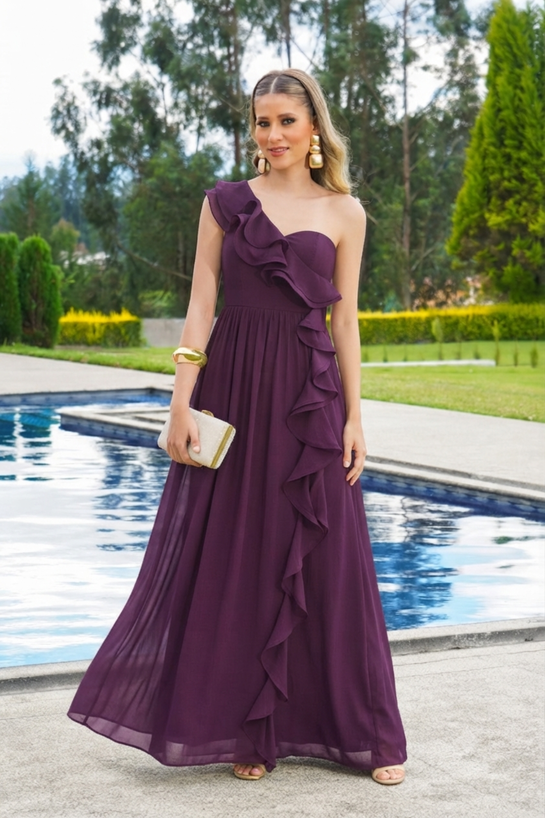 VESTIDO ANA CARINA UVA