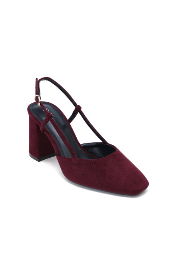 ZAPATO DE TACON LINA VINO