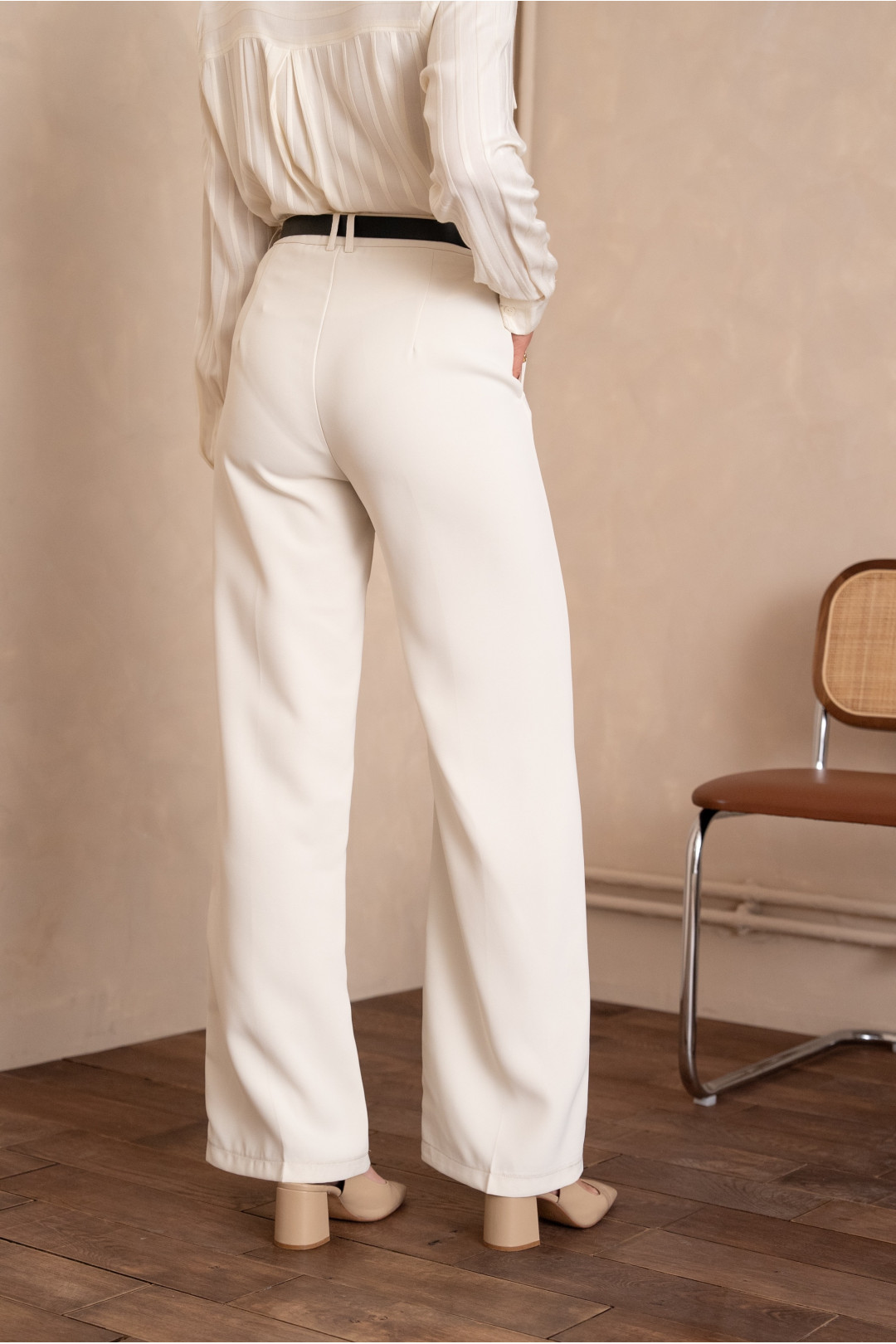 PANTALON ESTELA BLANCO TALLA PLUS