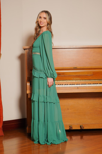 VESTIDO DARLENE VERDE PLUS