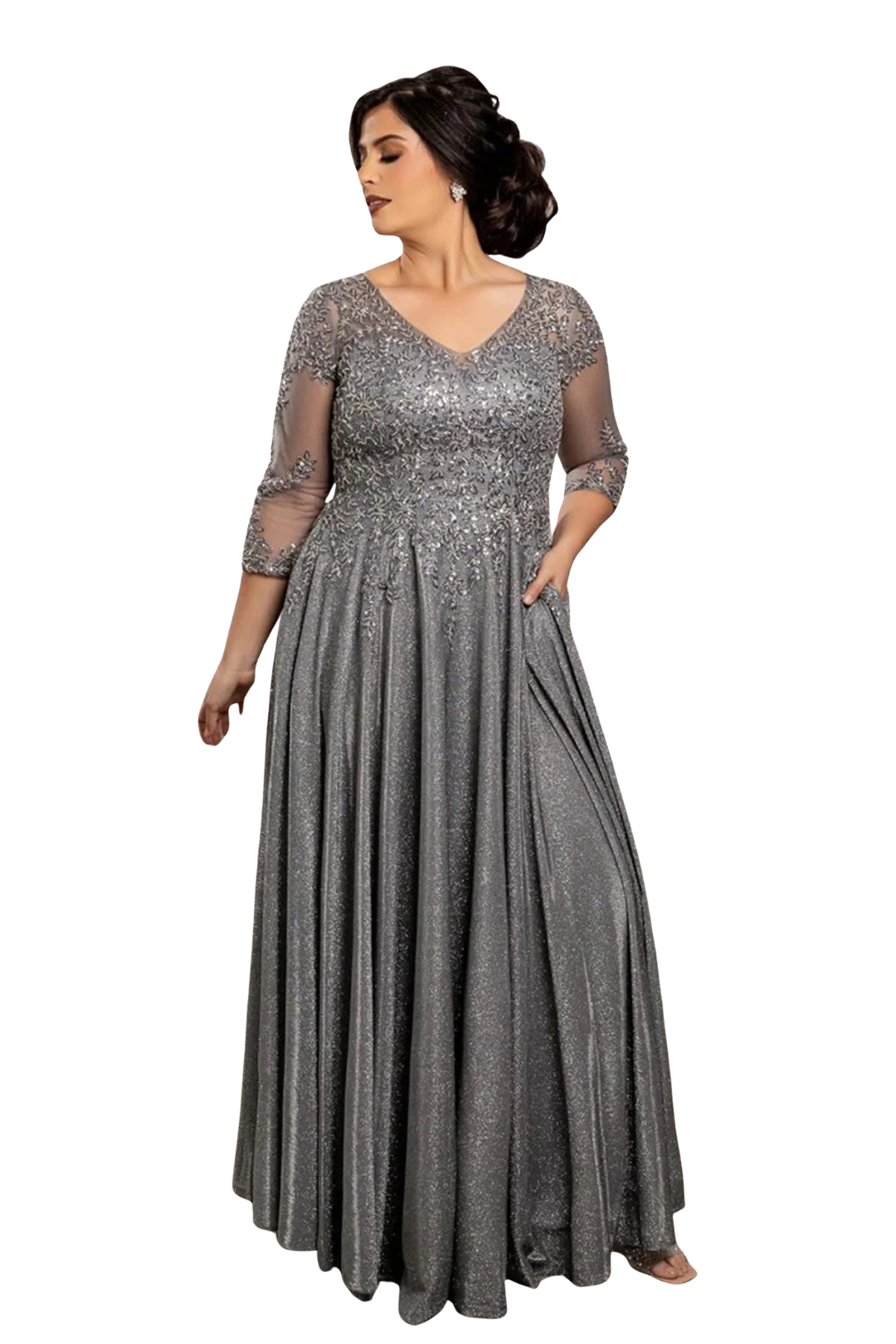 VESTIDO MILA PLATEADO