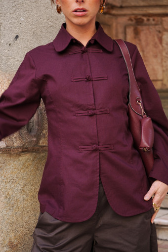 BLUSA SARAH BURGUNDY