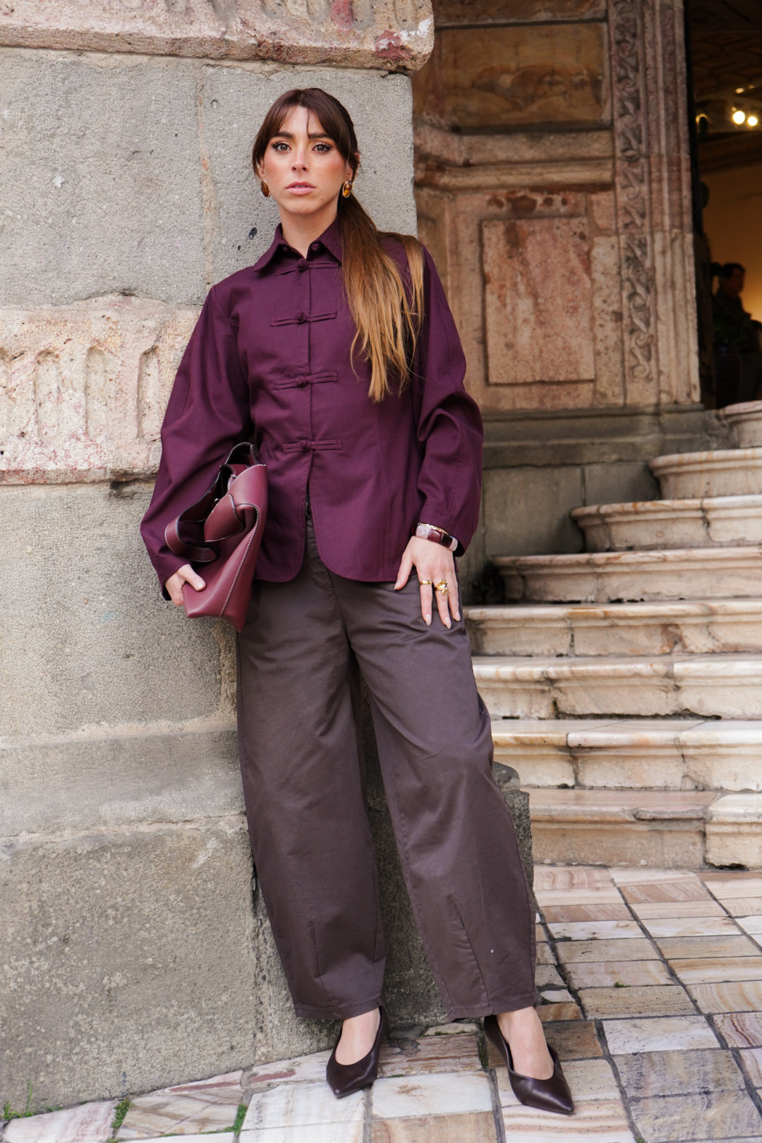 BLUSA SARAH BURGUNDY