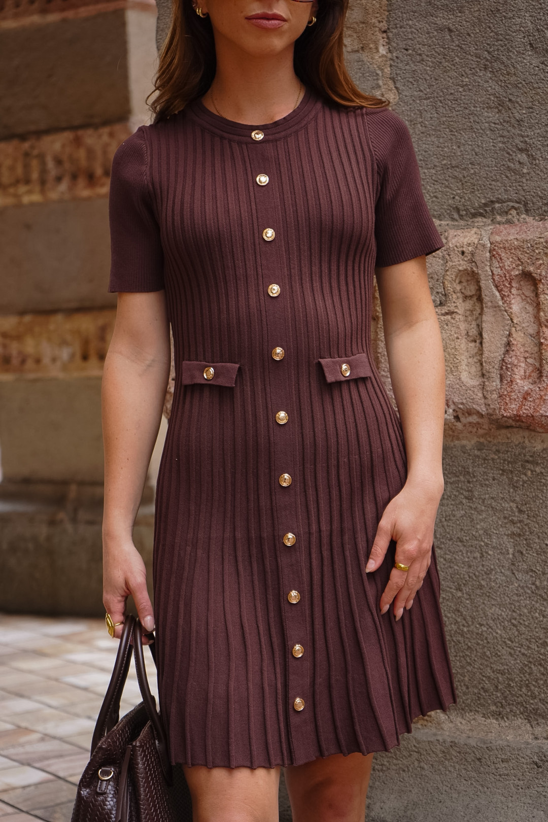 VESTIDO ANA RAQUEL CAFE