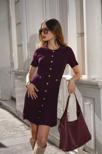 VESTIDO ANA RAQUEL VINO