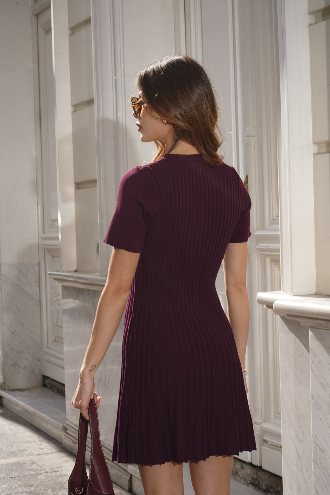 VESTIDO ANA RAQUEL VINO