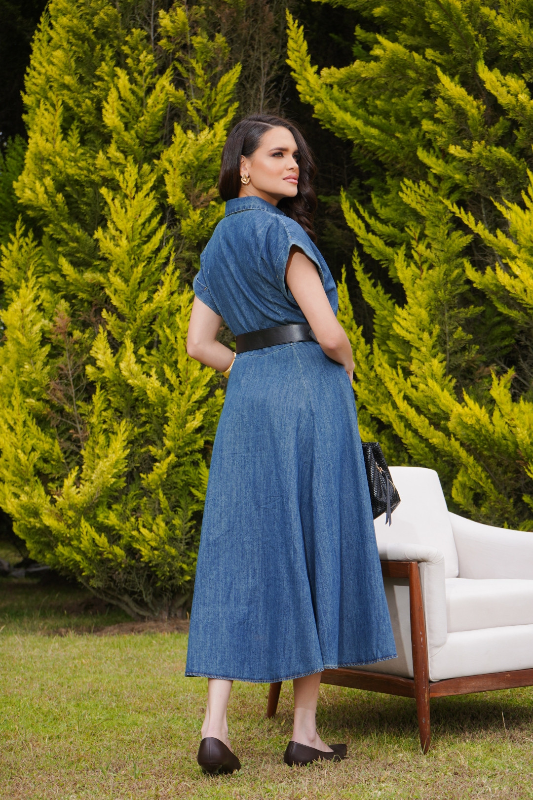 VESTIDO DENIM CON CINTURON