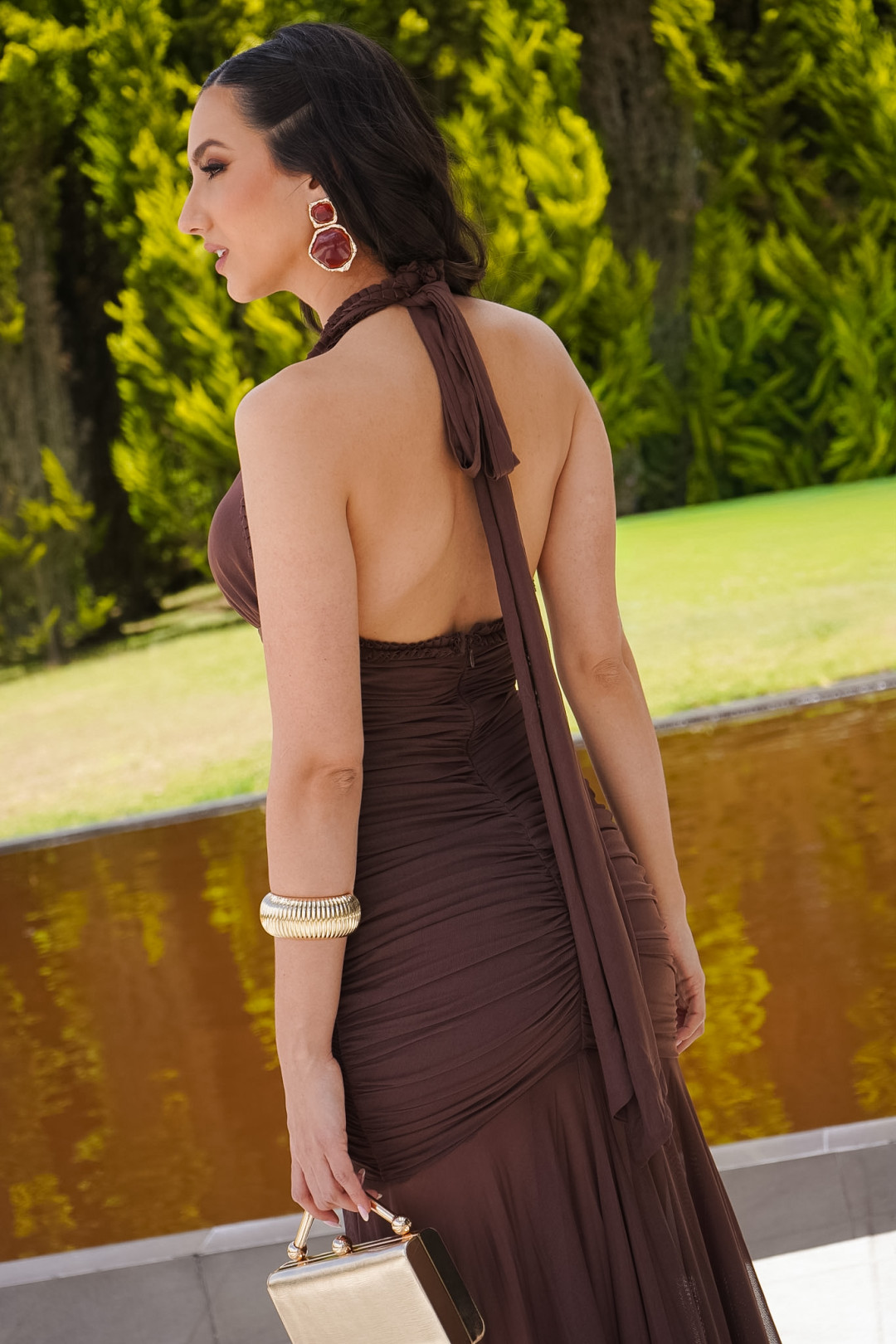 VESTIDO MANUELA CAFE