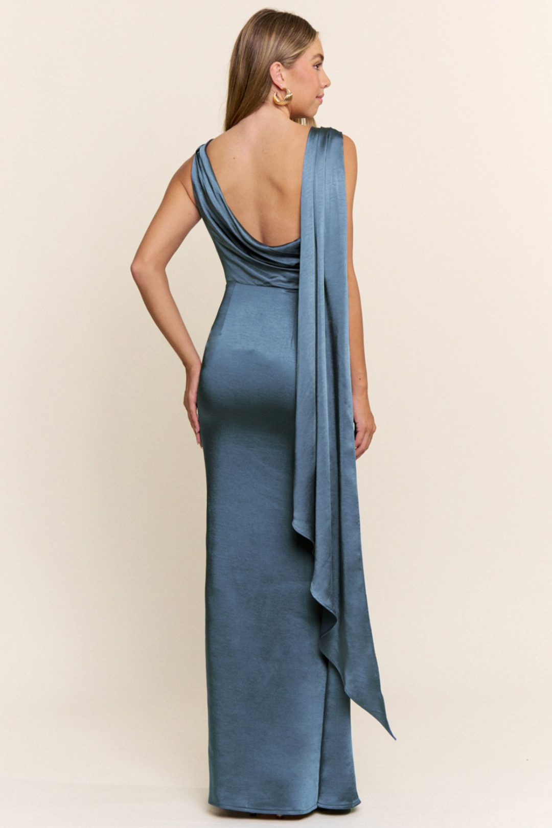 VESTIDO MINA AZUL GRISACEO