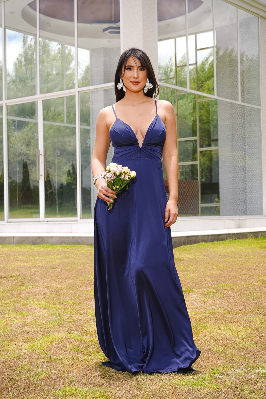 VESTIDO CARMEN ELENA AZUL