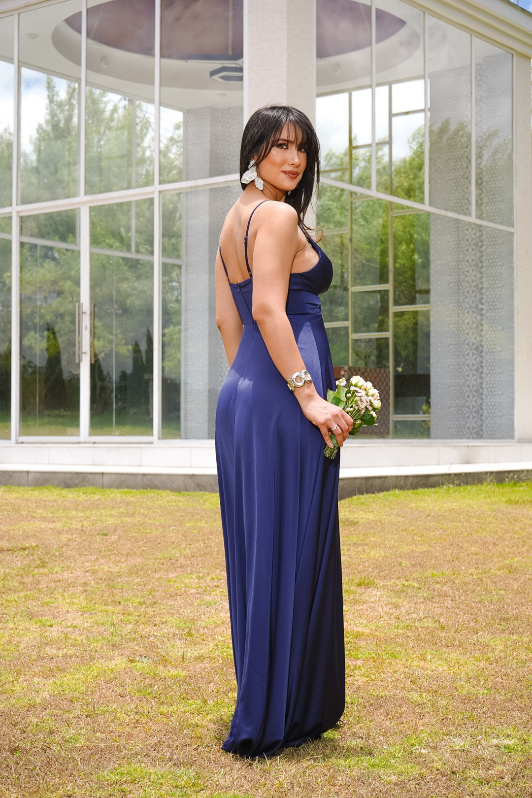 VESTIDO CARMEN ELENA AZUL