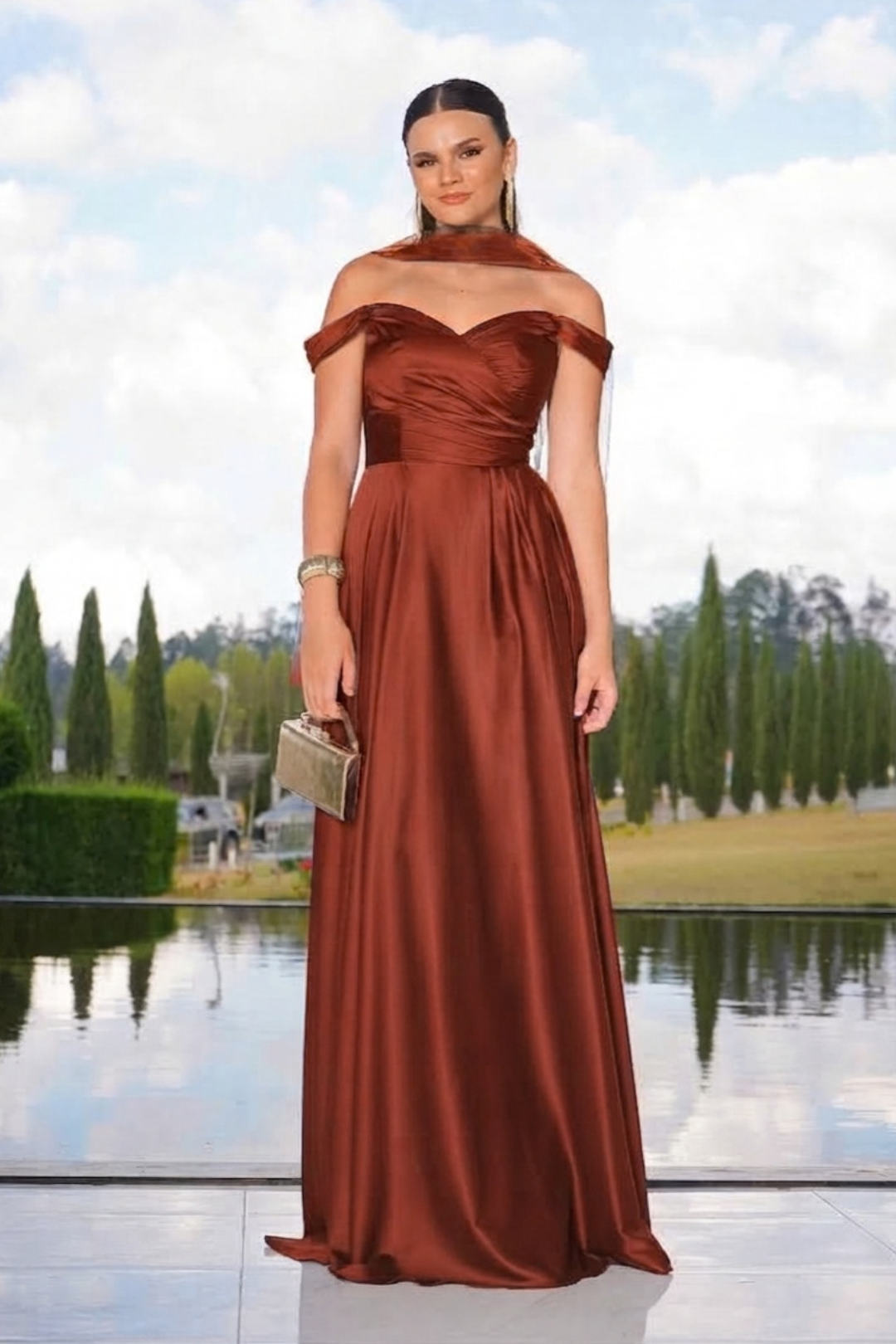 VESTIDO MARIA SAMANTHA TERRACOTA