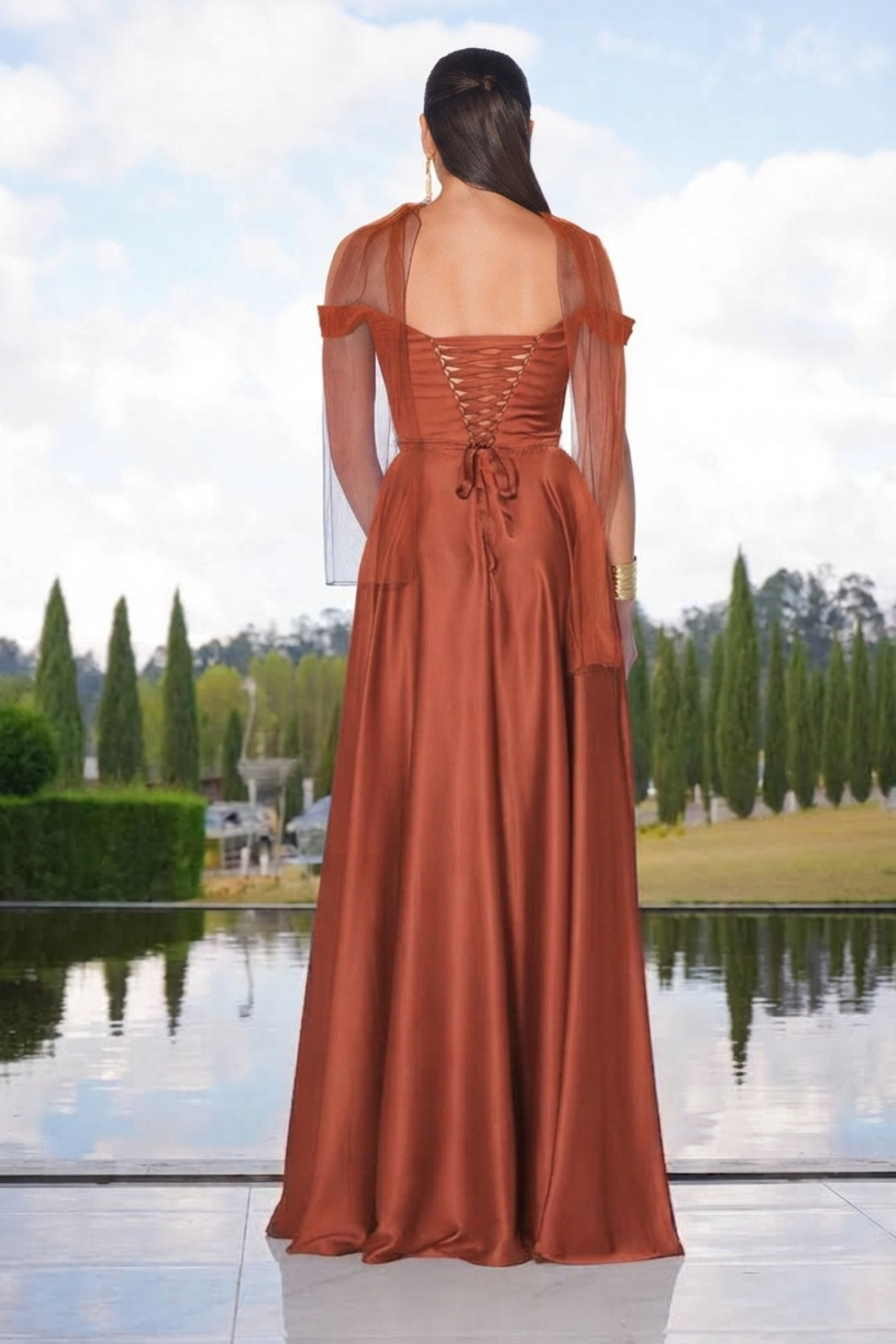VESTIDO MARIA SAMANTHA TERRACOTA