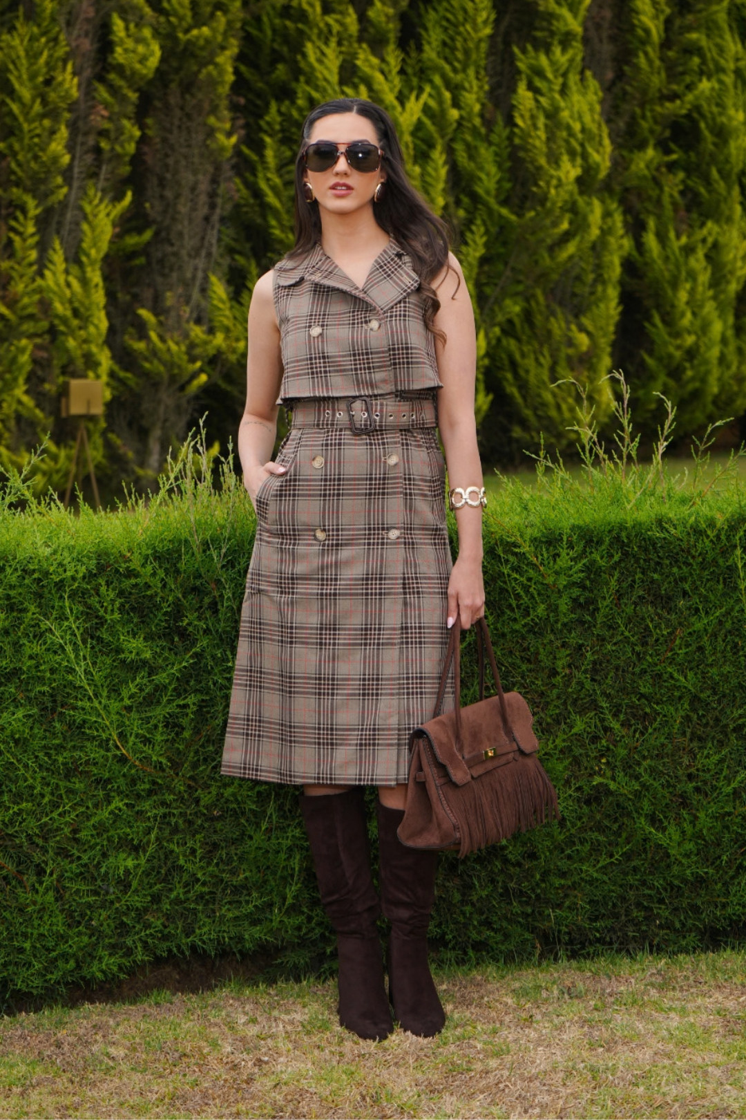 VESTIDO BRIANA CAFE