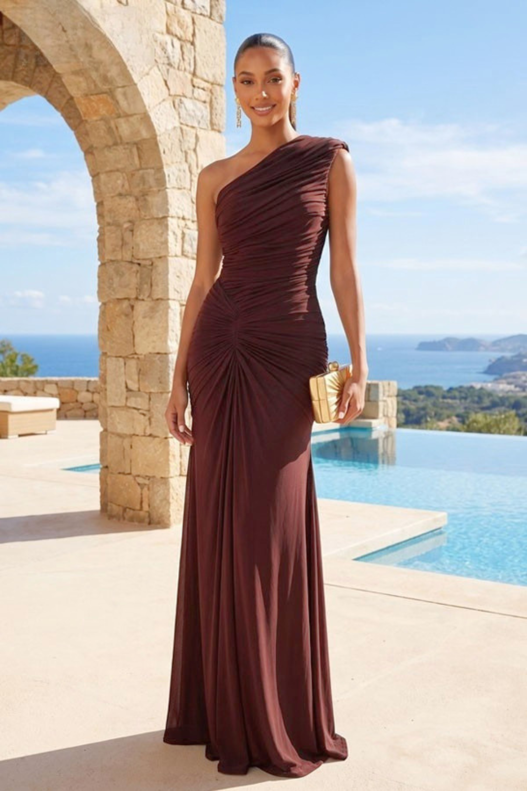 VESTIDO CAMILA COGNAC