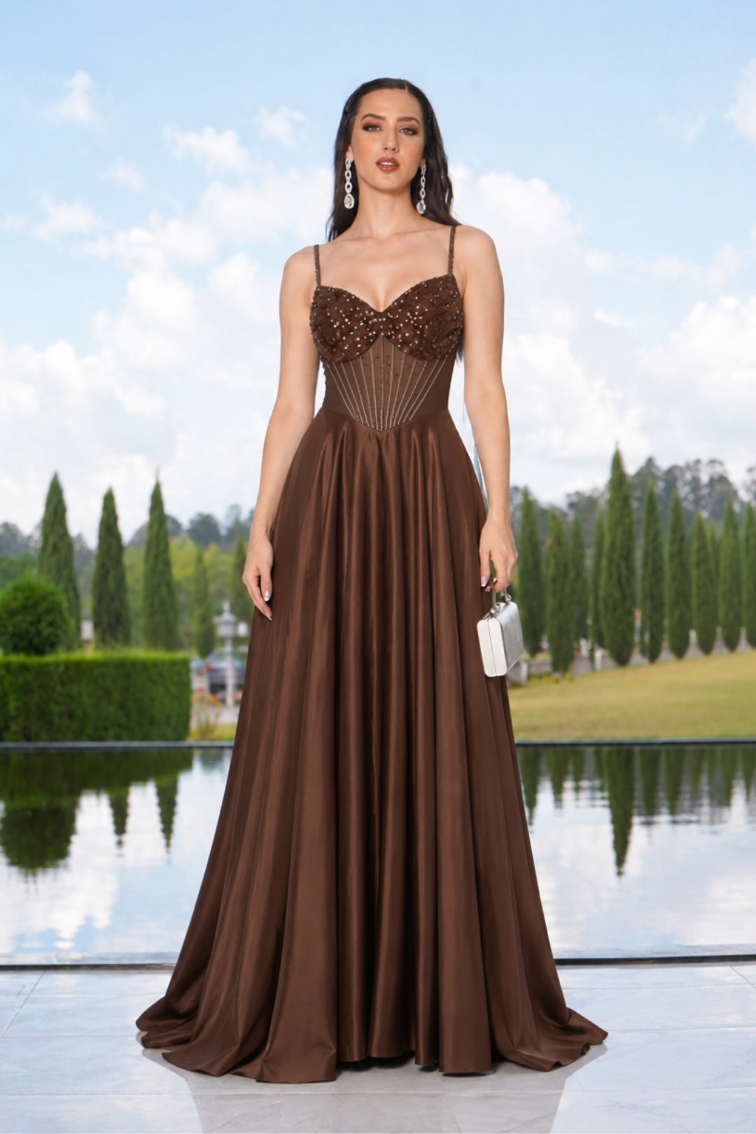 VESTIDO ANA LUISANA CAFE